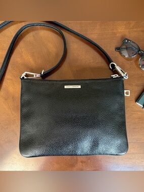 Rebecca Minkoff Black Pebbled Leather Crossbody Pouch